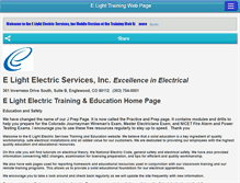 Tablet Screenshot of elighttraining.com